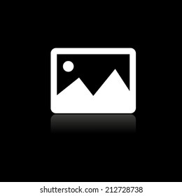 photograph icon with shadow