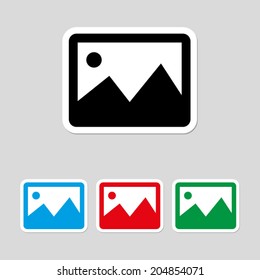 photograph icon - vector