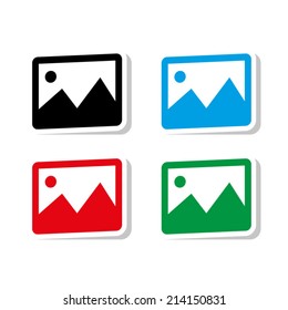 photograph icon - vector