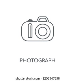 Photograph linear icon. Photograph concept stroke symbol design. Thin graphic elements vector illustration, outline pattern on a white background, eps 10.