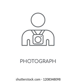 Photograph linear icon. Photograph concept stroke symbol design. Thin graphic elements vector illustration, outline pattern on a white background, eps 10.