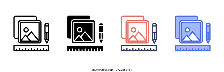 Photograph Multi Style Icon Set