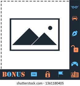 Photograph. Perfect icon with bonus simple icons