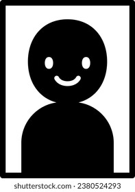 Photograph of Smiling Face Isolated Vector Icon