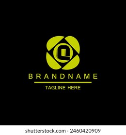 Photograph style letter Q logo design template with vector illustration