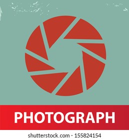 Photograph symbol,vintage style,vector