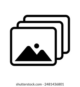 photograph vector icon color editable