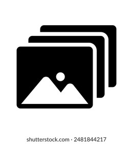 photograph vector icon color editable