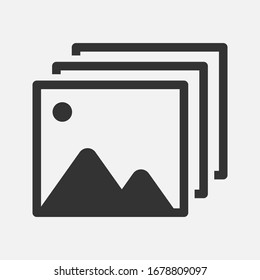 photograph vector icon on background