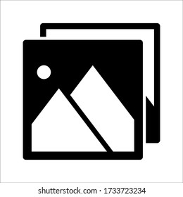 photograph vector icon on white background