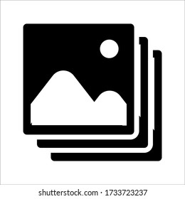 photograph vector icon on white background