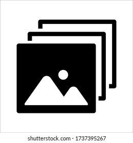 Bildvektorsymbol auf weißem Hintergrund