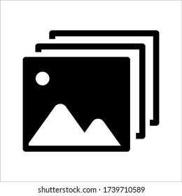 photograph vector icon on white background