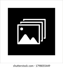photograph vector icon on white background