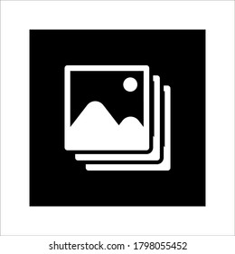 photograph vector icon on white background