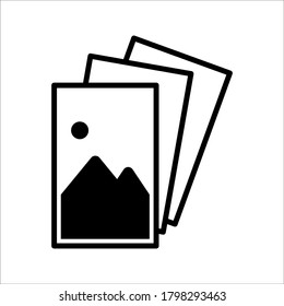 photograph vector icon on white background