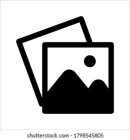photograph vector icon on white background