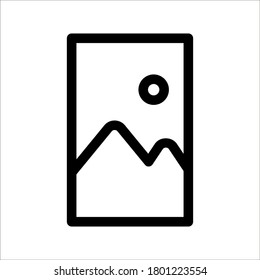 photograph vector icon on white background