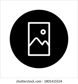 photograph vector icon on white background