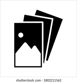 photograph vector icon on white background