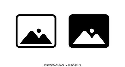 photograph vector icon set color editable