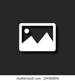 photograph   - vector icon with shadow