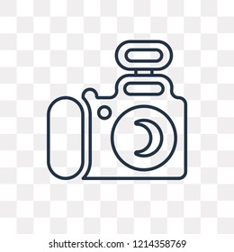 Photograph vector outline icon isolated on transparent background, high quality linear Photograph transparency concept can be used web and mobile