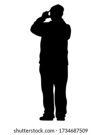 Photograph and women with a camera on street. Isolated silhouettes of people on white background