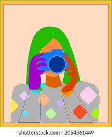 photographer - abstract surreal image of a woman with a camera