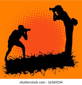 Photographer in action