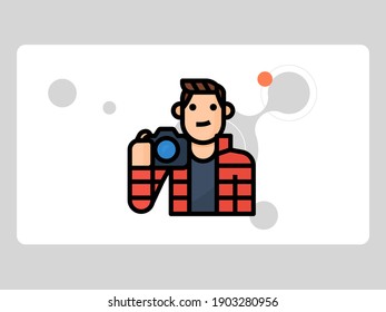 photographer avatar on white background