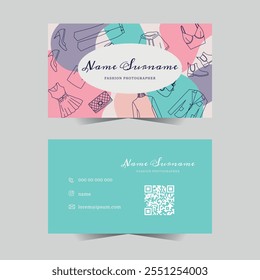 Photographer business card template, photos, photos, presentation. Logo, logotype, identity, brand, branding, company, stationery. Vector design.