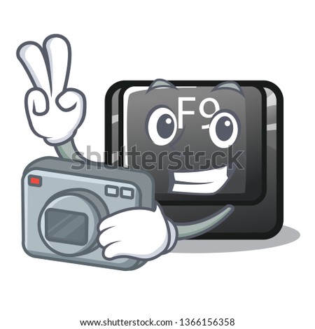 Photographer button f9 in the character shape