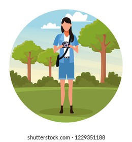 Photographer with camera