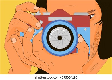 photographer with camera