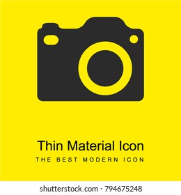 Photographer camera bright yellow material minimal icon or logo design