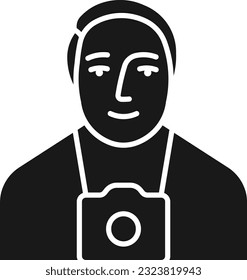 photographer camera cameraman people career Glyph