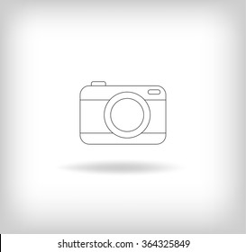 Photographer Camera Icon. Vector Illustration