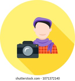 Photographer, camera, lens