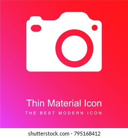 Photographer camera red and pink gradient material white icon minimal design