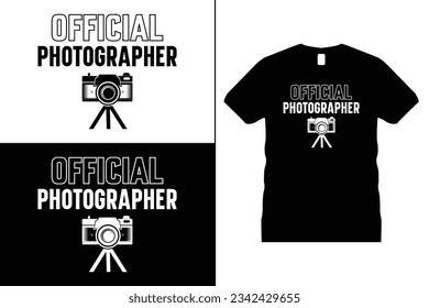 Photographer or Camera Tshirt design vector. Use for T-Shirt, mugs, stickers, Cards, etc.