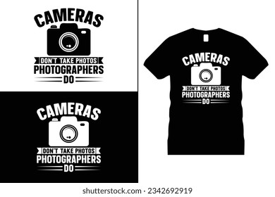 Photographer or Camera Tshirt design vector.
