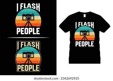 Fotograf oder Kamera T-Shirt-Design-Vektorgrafik.