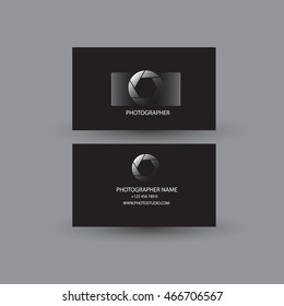 Photographer Card And Business Card, Vector Design