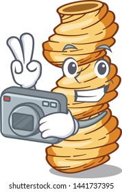Photographer cellentani pasta in the character shape