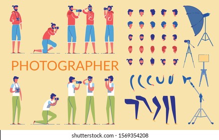 Photographer Character Constructor Kit or DIY Set.