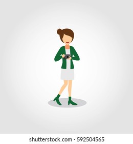 Photographer Character Design Vector