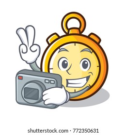 Photographer chronometer character cartoon style
