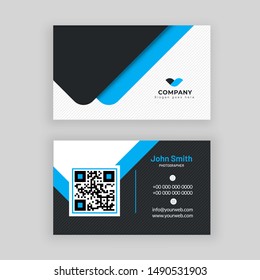 Photographer Company Card Or Visiting Card Design In Front And Back View.