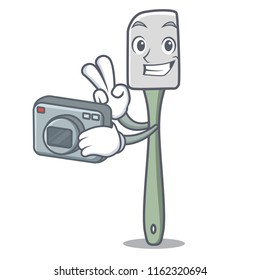 Photographer cooking tool silicone spatula mascot cartoon